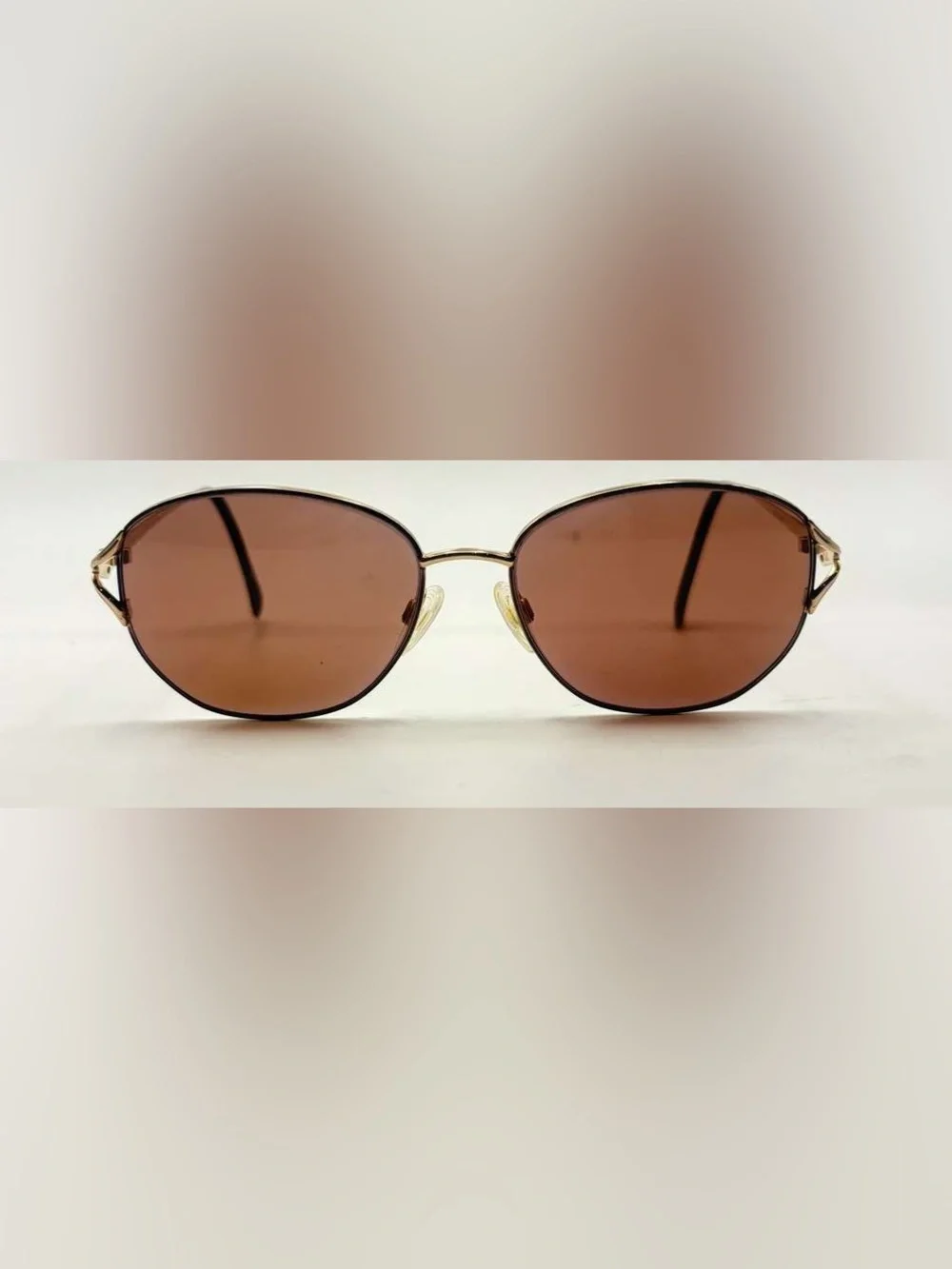 MK Collection Terry Gold Blue Oval Metal Sunglasses Frames Only